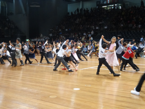 Some of the dancers in action